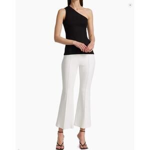 Rosetta Getty Pull-On Cropped Flare Pants Womens Size XS in Cream